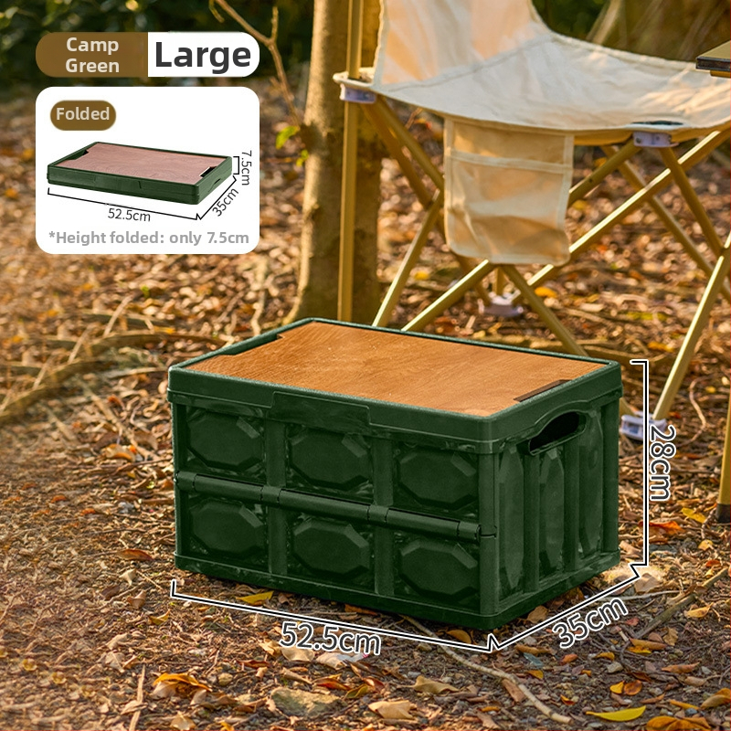 Sklopiva kutija za kampiranje – organizator prtljažnika automobila, PP plastika, kapacitet 20–30 L, sklopiva, prijenosna