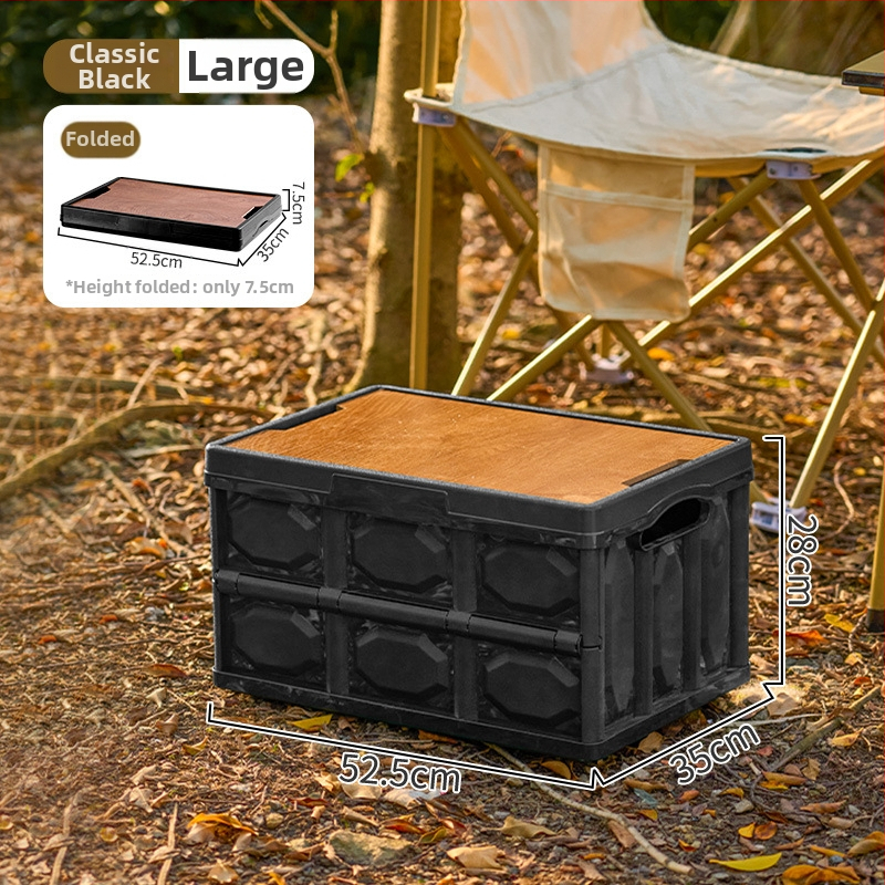 Sklopiva kutija za kampiranje – organizator prtljažnika automobila, PP plastika, kapacitet 20–30 L, sklopiva, prijenosna