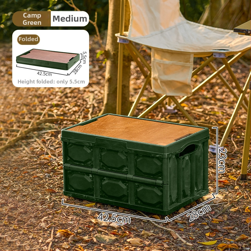 Sklopiva kutija za kampiranje – organizator prtljažnika automobila, PP plastika, kapacitet 20–30 L, sklopiva, prijenosna