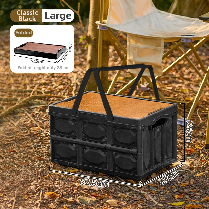 Sklopiva kutija za kampiranje – organizator prtljažnika automobila, PP plastika, kapacitet 20–30 L, sklopiva, prijenosna