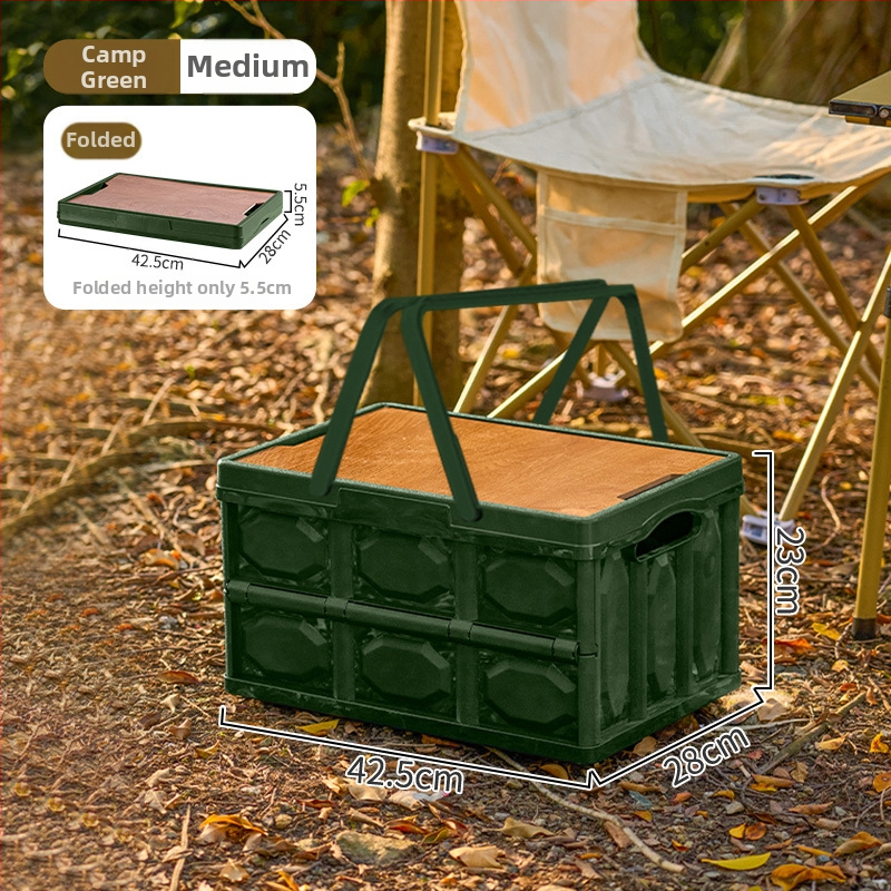Sklopiva kutija za kampiranje – organizator prtljažnika automobila, PP plastika, kapacitet 20–30 L, sklopiva, prijenosna