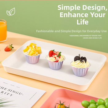 PP kvadratna pladnja – moderni minimalistički stil, nije prikladna za mikrovalnu pećnicu, mogućnost prilagodbe logom