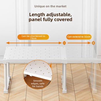 Plastikust garderoobi organiseerija 7 kihiga vaheseintega riiete ja kingade jaoks, laualine paigaldus