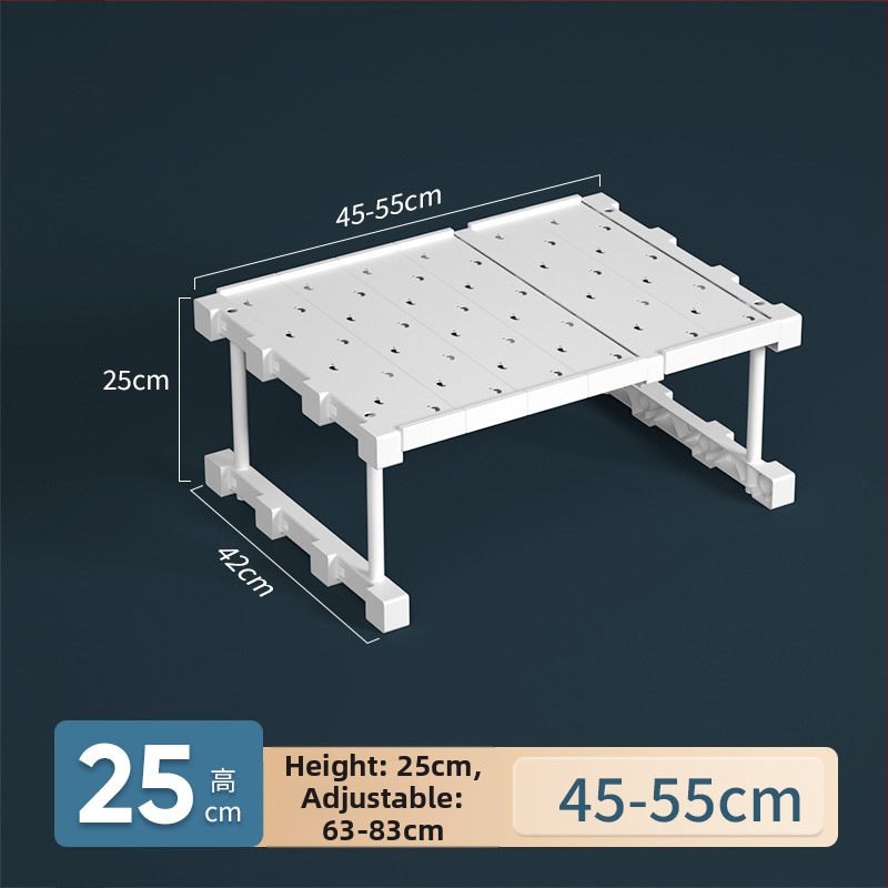 Plastikust garderoobi organiseerija 7 kihiga vaheseintega riiete ja kingade jaoks, laualine paigaldus
