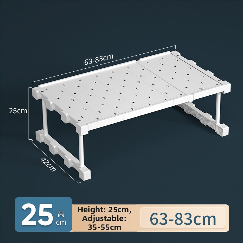 Plastikust garderoobi organiseerija 7 kihiga vaheseintega riiete ja kingade jaoks, laualine paigaldus