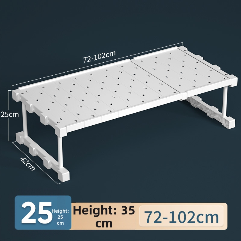 Plastikust garderoobi organiseerija 7 kihiga vaheseintega riiete ja kingade jaoks, laualine paigaldus