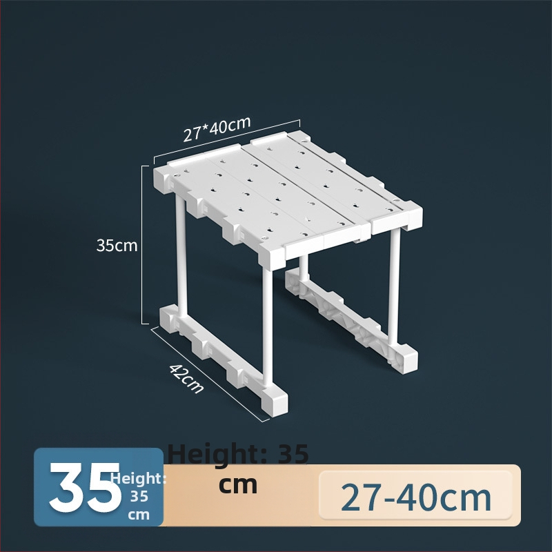 Plastikust garderoobi organiseerija 7 kihiga vaheseintega riiete ja kingade jaoks, laualine paigaldus