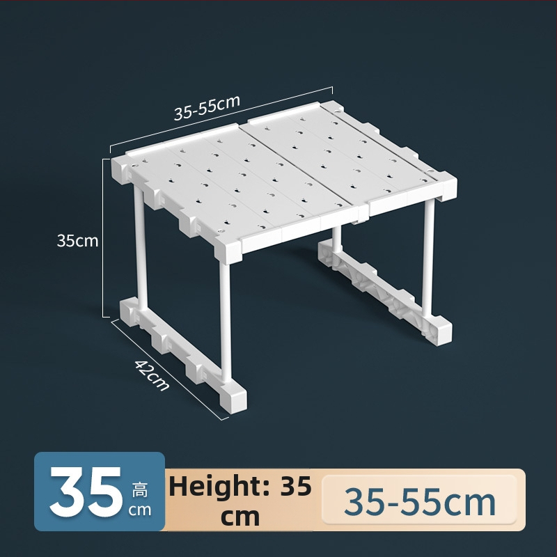 Plastikust garderoobi organiseerija 7 kihiga vaheseintega riiete ja kingade jaoks, laualine paigaldus