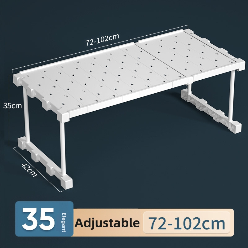 Plastikust garderoobi organiseerija 7 kihiga vaheseintega riiete ja kingade jaoks, laualine paigaldus