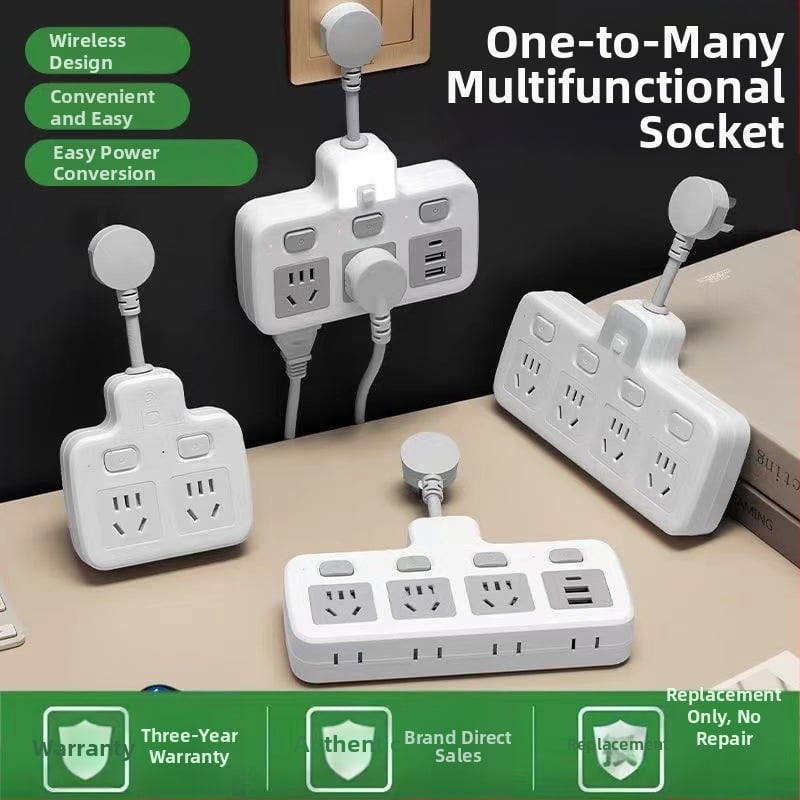 Hongting maitinimo juosta su kabeliu, 10A, 220-250V, 2500W, PVC korpusas, jungtis