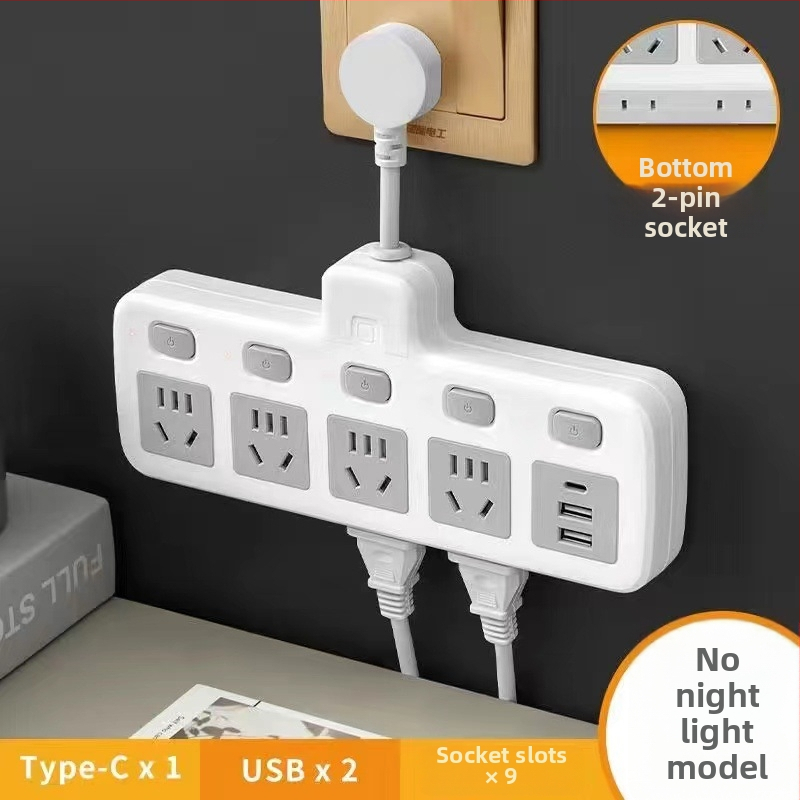 Hongting maitinimo juosta su kabeliu, 10A, 220-250V, 2500W, PVC korpusas, jungtis