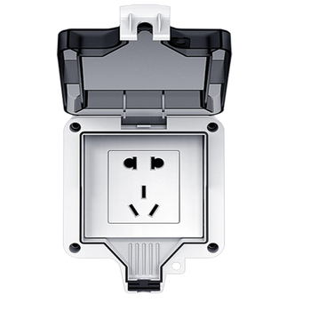 Vanjska vodootporna utičnica s integriranim površinskim prekidačem tipa 86, utičnica s pet priključaka u kišnoj kutiji, zidna montaža