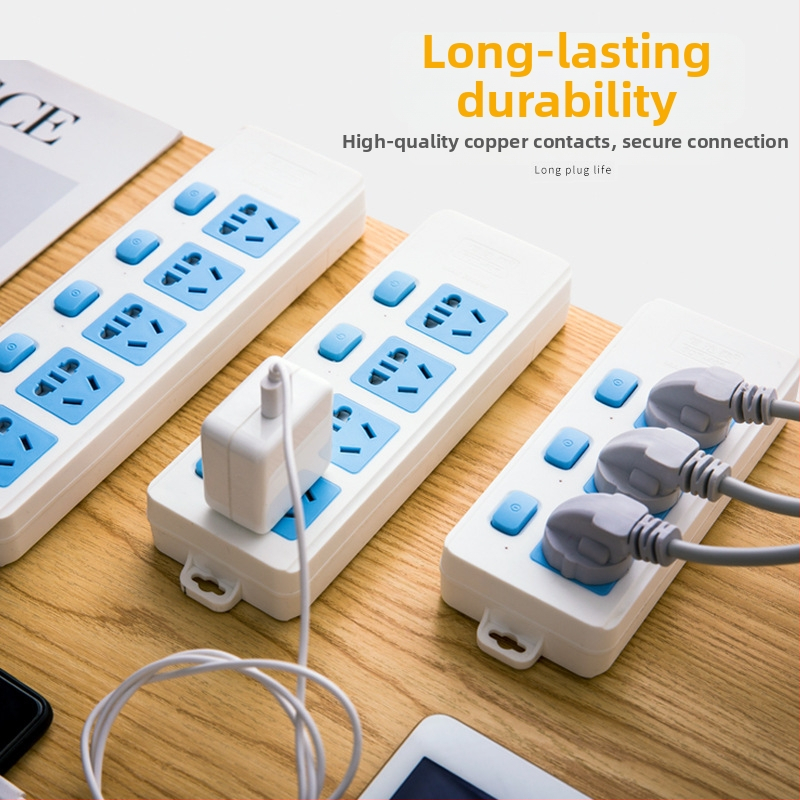 Sadales ar neatkarīgu slēdzi, 3 kontaktligzdas, 10A, 100–250V, 2500W