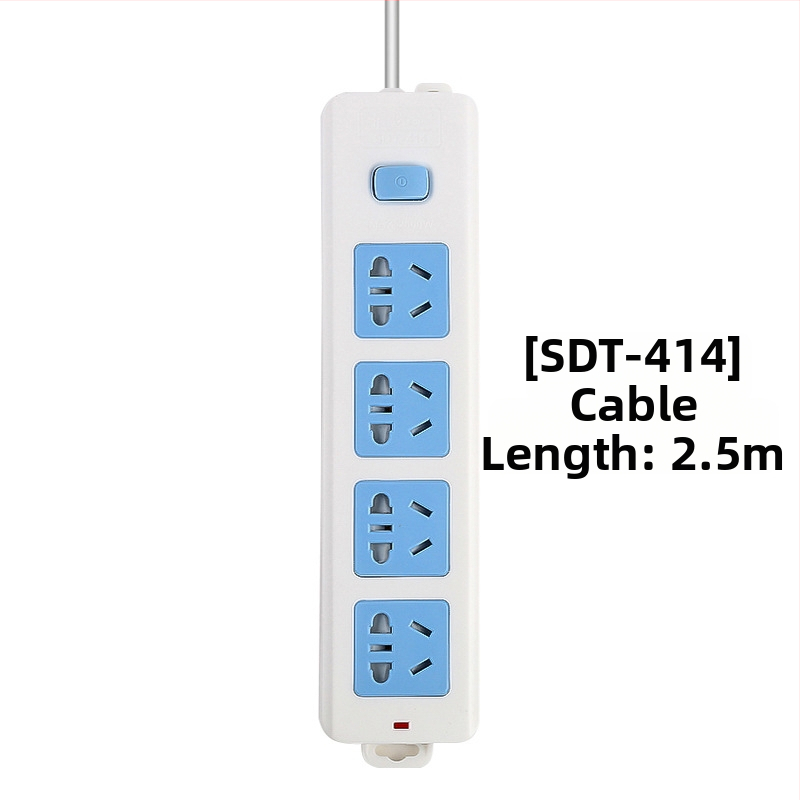 Maitinimo juostelė su nepriklausomu jungikliu, 3 kištukai, 10A, 100–250V, 2500W