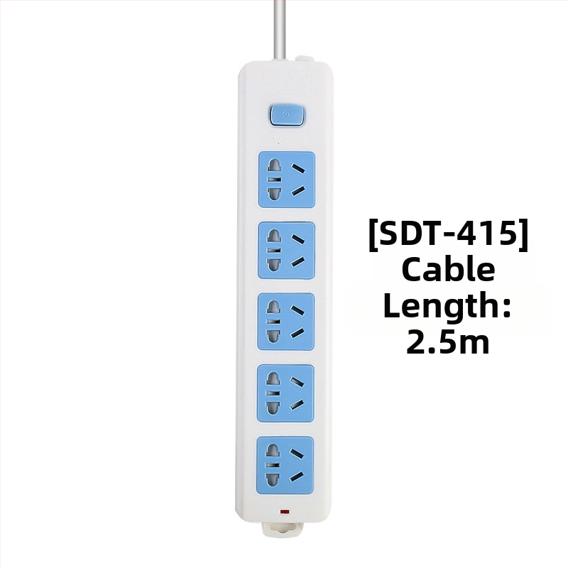 Maitinimo juostelė su nepriklausomu jungikliu, 3 kištukai, 10A, 100–250V, 2500W