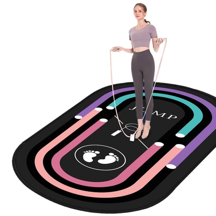 Saltea de yoga cu model geometric, groasă, absorbție a șocurilor, antiaderentă, izolare fonică; material: mătase