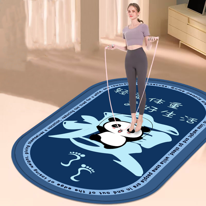 Saltea de yoga cu model geometric, groasă, absorbție a șocurilor, antiaderentă, izolare fonică; material: mătase