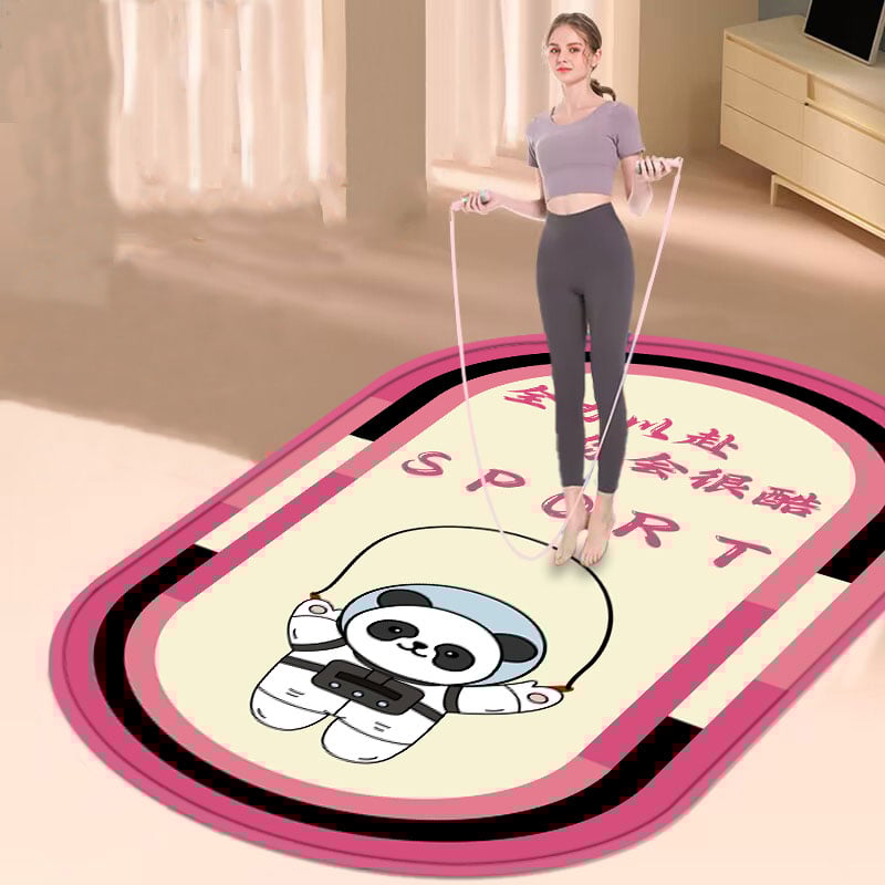 Saltea de yoga cu model geometric, groasă, absorbție a șocurilor, antiaderentă, izolare fonică; material: mătase