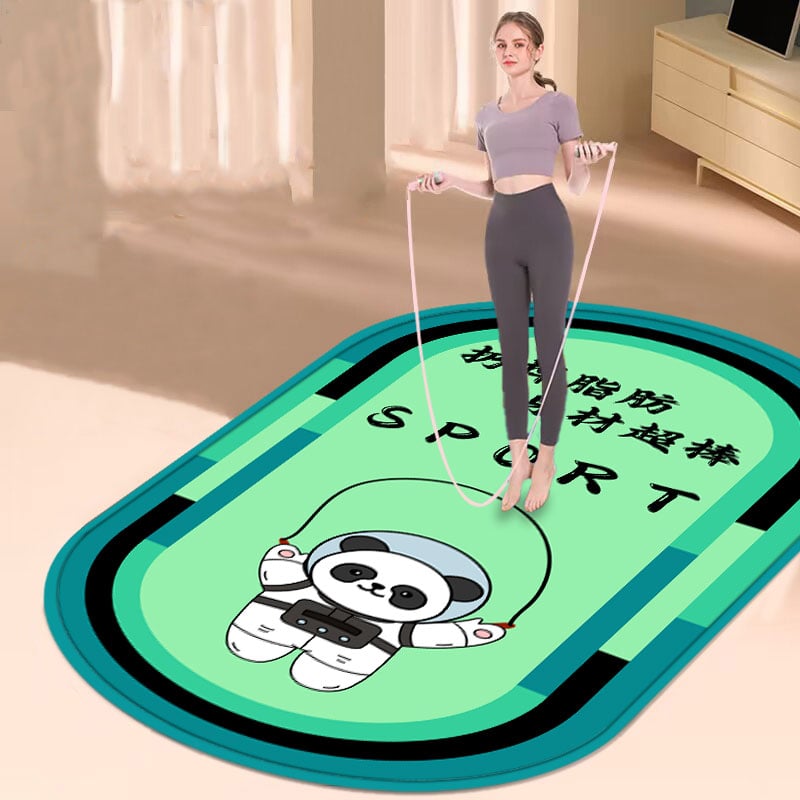 Saltea de yoga cu model geometric, groasă, absorbție a șocurilor, antiaderentă, izolare fonică; material: mătase