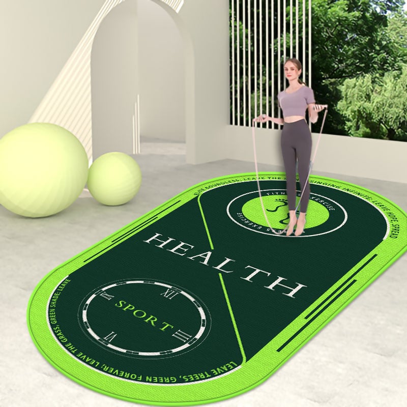 Saltea de yoga cu model geometric, groasă, absorbție a șocurilor, antiaderentă, izolare fonică; material: mătase