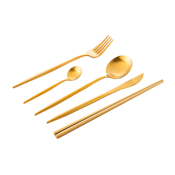 Thread Rabbit Set noževa, viljuški i žlica od 304 nehrđajućeg čelika — ogledni polir, jednofarbni dizajn, moderan minimalistički stil