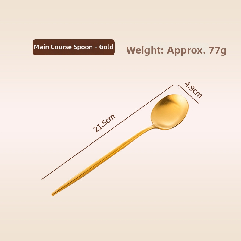 Thread Rabbit Sada nožov, vidličiek a lyžíc z 304 nerezovej ocele — zrkadlové leštenie, jednofarebný dizajn, moderný minimalistický štýl