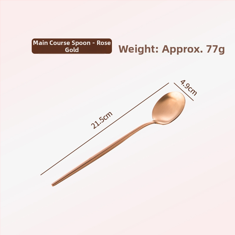 Thread Rabbit Sada nožov, vidličiek a lyžíc z 304 nerezovej ocele — zrkadlové leštenie, jednofarebný dizajn, moderný minimalistický štýl