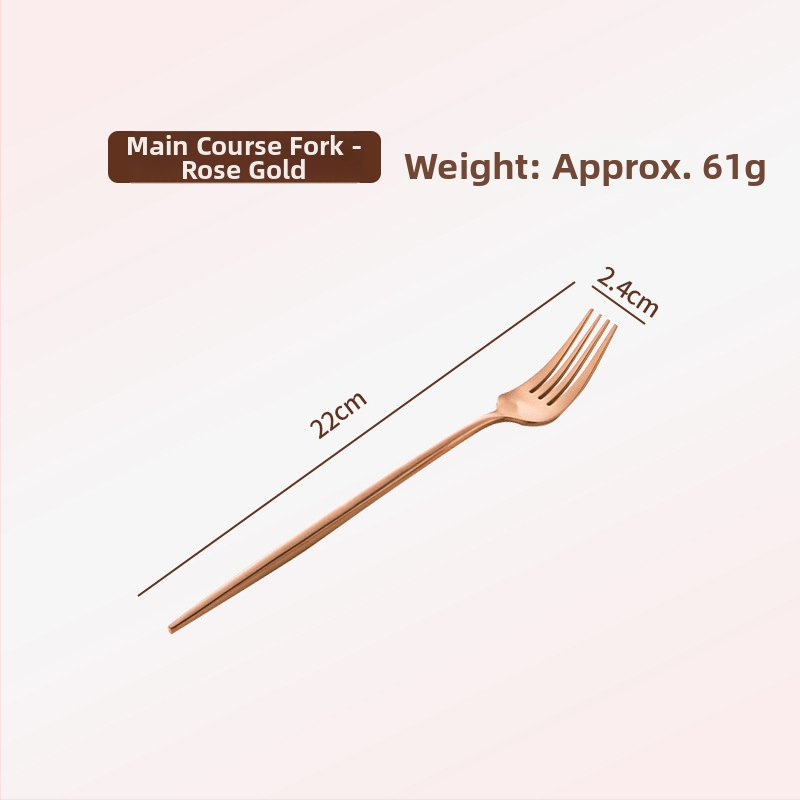 Thread Rabbit Sada nožov, vidličiek a lyžíc z 304 nerezovej ocele — zrkadlové leštenie, jednofarebný dizajn, moderný minimalistický štýl