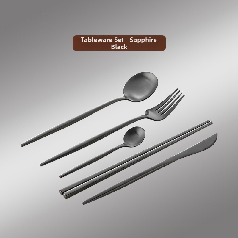 Thread Rabbit Sada nožov, vidličiek a lyžíc z 304 nerezovej ocele — zrkadlové leštenie, jednofarebný dizajn, moderný minimalistický štýl