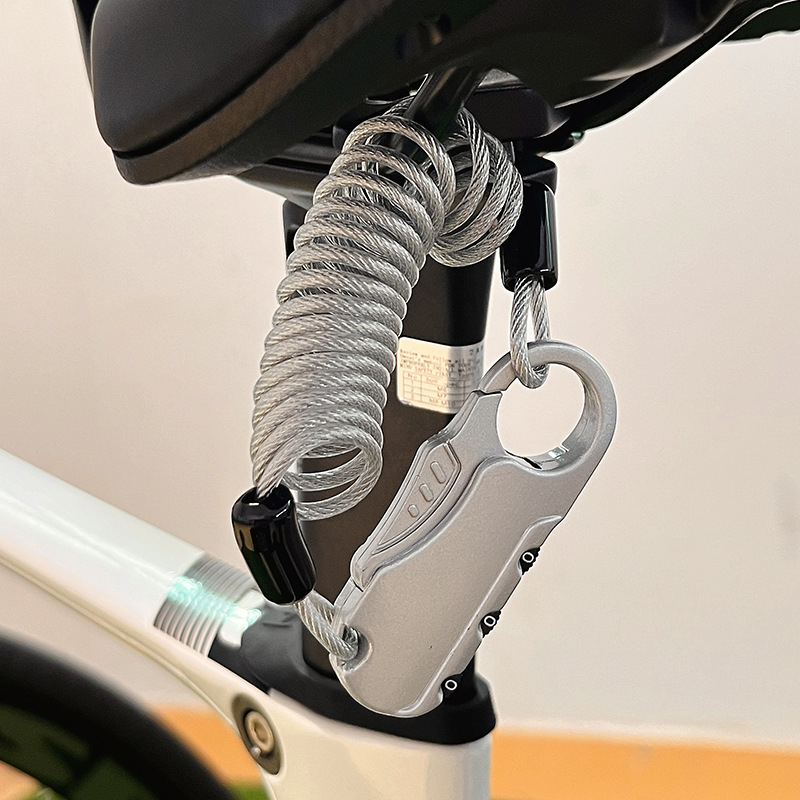 Dviratininko plieninio kabelio spyna su slaptažodžiu, mielas animacinis dizainas, svoris 1,0 kg, Amerikos stilius