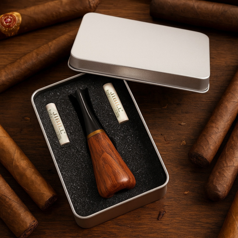 Аксесоар за филтриращ устник за пури, преносим комплект с тип циклична примка, розово дърво, 30–54 пръстена, MUXIANG