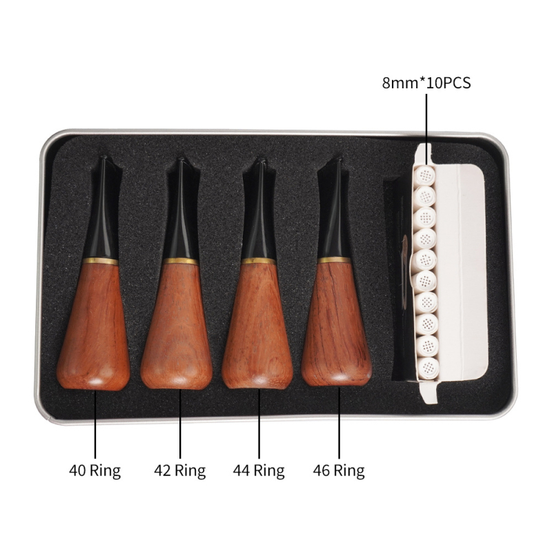 Aksesoar za cigarske filtar usta, prijenosni set tipa petlje, 30–54 prstena, ružino drvo, MUXIANG