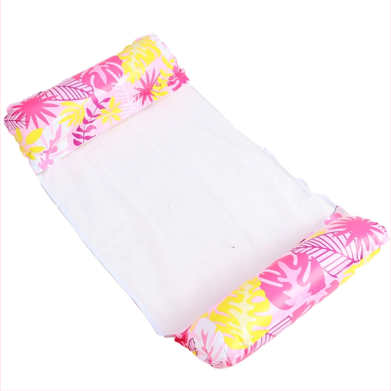 Infkelukeya nafukovací hamak so sieťou, skladacím operadlom, dvojité využitie ako plávajúca stolička/posteľ pre vodné rekreácie, ekologické PVC