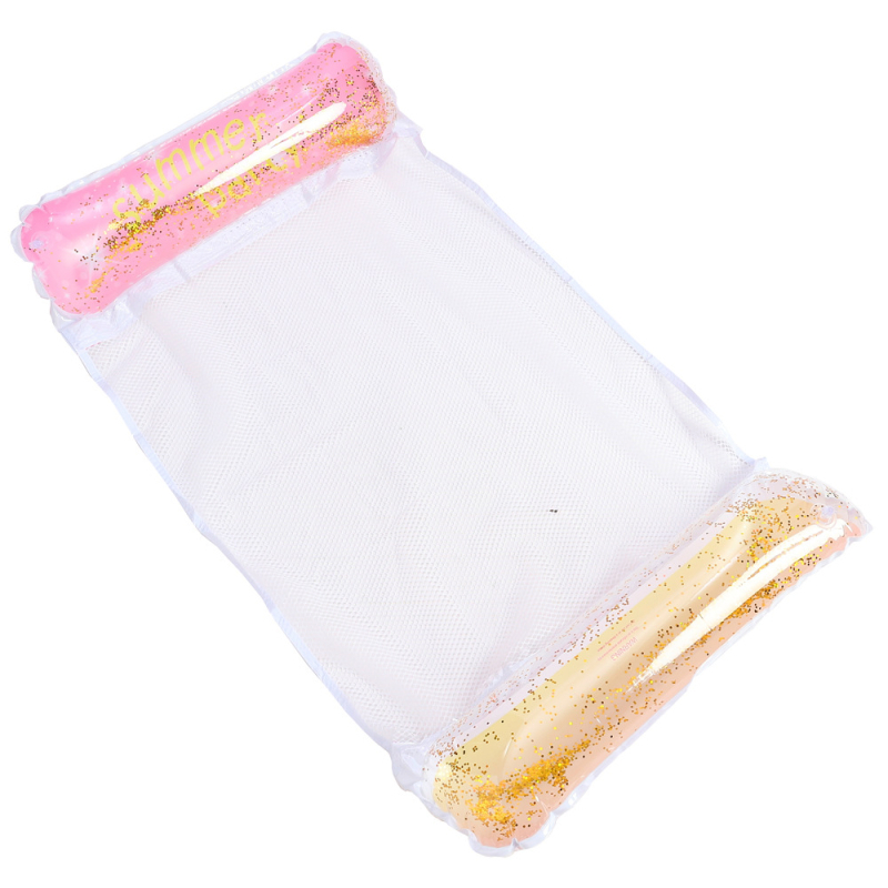 Infkelukeya φουσκωτός αιώρα με δίχτυ, πτυσσόμενη πλάτη, διπλής χρήσης ως επιπλέων καναπές/κρεβάτι για θαλάσσια διασκέδαση, φιλικό προς το περιβάλλον PVC