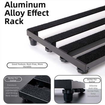 Efektpedāļu plāksne – M-VAVE, cinka sakausējums, modelis: Effect Pedal Board, pārnēsājams pedāļu statīvs gitārām