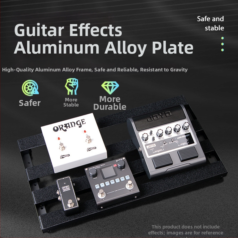 Efektpedāļu plāksne – M-VAVE, cinka sakausējums, modelis: Effect Pedal Board, pārnēsājams pedāļu statīvs gitārām