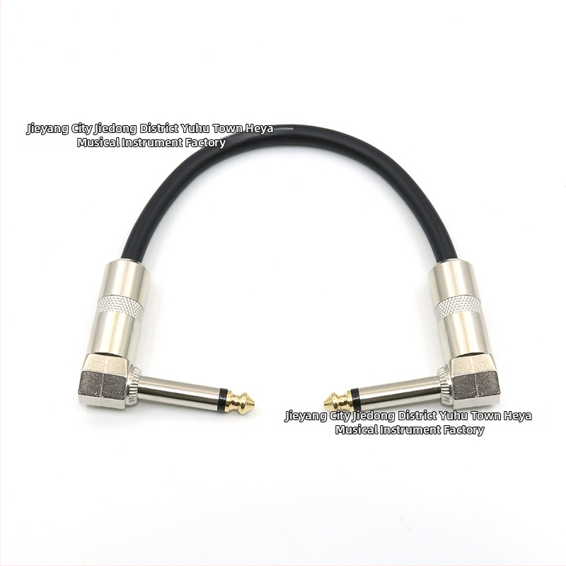 Gitāras efektu kabelis ar 6,35 mm savienotāju, viens kabelis, trokšņu samazināšana, PVC+ metāls, modelis 002