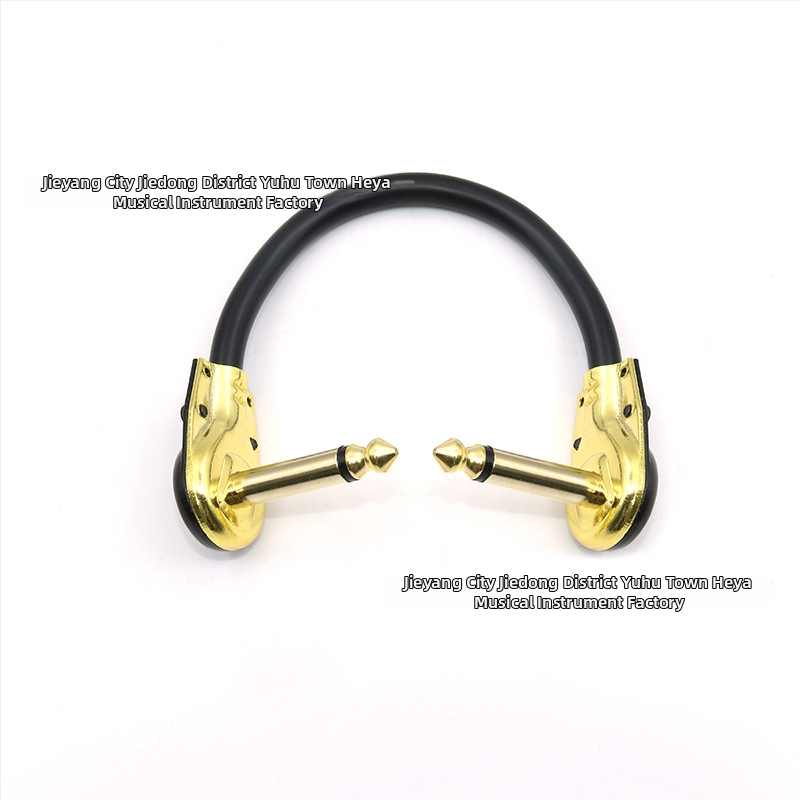 Gitāras efektu kabelis ar 6,35 mm savienotāju, viens kabelis, trokšņu samazināšana, PVC+ metāls, modelis 002