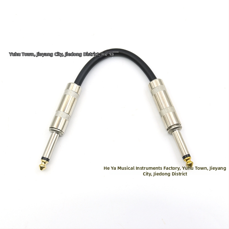 Gitāras efektu kabelis ar 6,35 mm savienotāju, viens kabelis, trokšņu samazināšana, PVC+ metāls, modelis 002