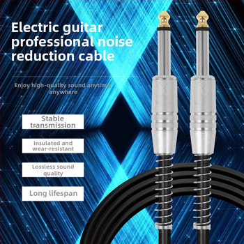 Kabelis ģitārai ar 6,35 mm konektoru, garumi 3, 5 vai 10 m, trokšņa samazināšana, nodilumizturīgs dizains, modelis PJ16401-1-3