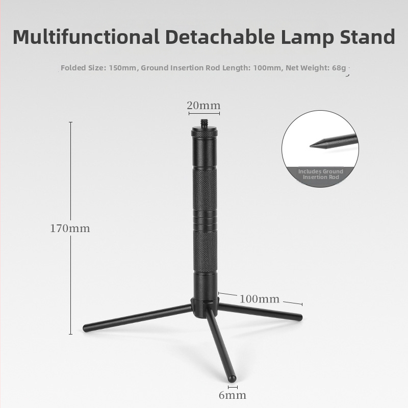 ISE MOUNT Vonkajší hliníkový stojan na lampu s odnímateľnou trojnožkou – pre stolné a podlahové použitie
