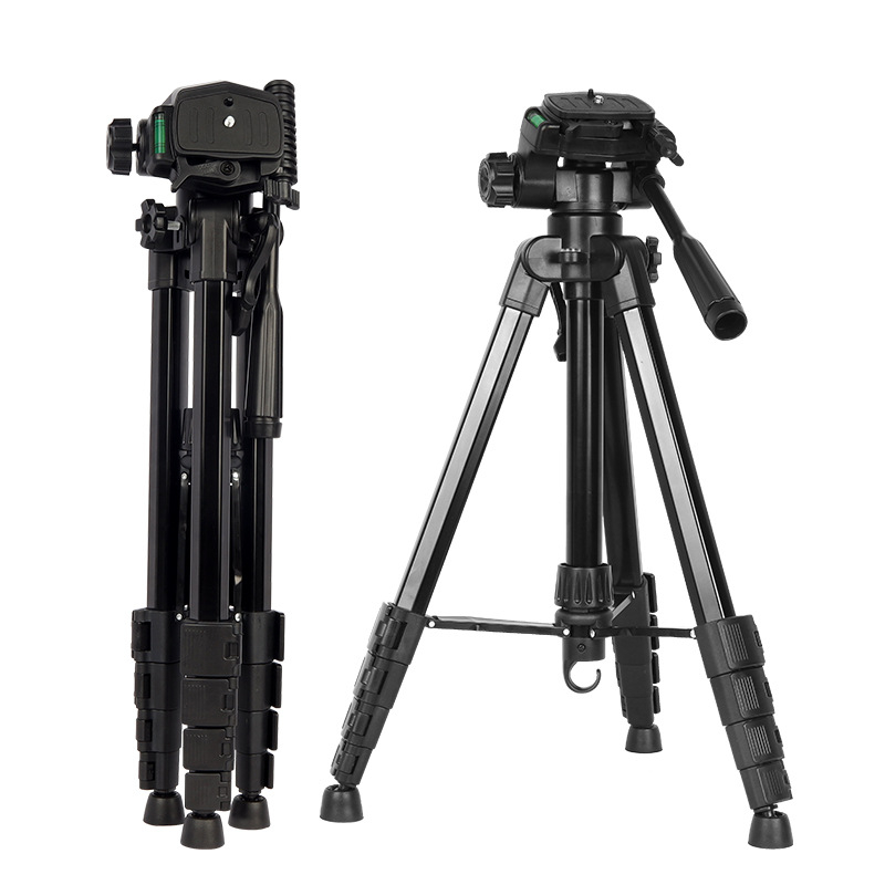 Sinoni 3605 Τρίποδο πεντατμημάτων με 3D PTZ, Αλουμίνιο + ABS, Πλακέτα γρήγορης απελευθέρωσης, Με αντοχή 5 kg, Επιτραπέζιο στήριγμα για κινητό live streaming