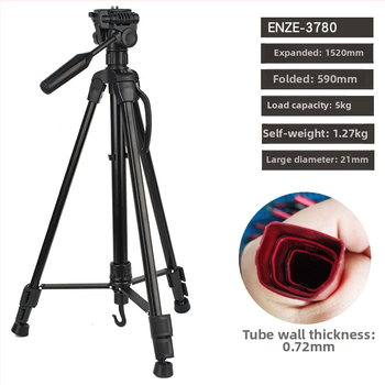 Kameras statīvs ar 3D gimbalu, 3 sadaļas, alumīnija sakausējums, slodze 2–5 kg, ātra atbrīvošanas plāksne