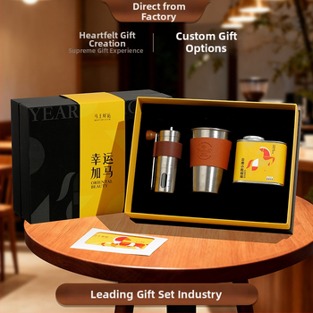 Rok koně: Sada darčekov na kávu pour-over s darčekovou škatuľkou – firemný dar, Lucky Horse