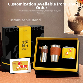 Rok koně: Sada darčekov na kávu pour-over s darčekovou škatuľkou – firemný dar, Lucky Horse