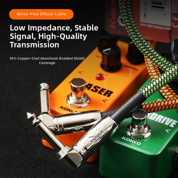KIRLIN Gitāras kabelis, modelis IWCC-203PN-0.3M, mūzikas instrumentiem, spēcīga trokšņa samazināšana