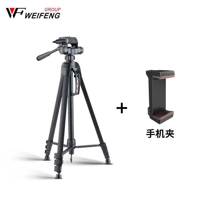 Weifeng WT-3580 Трипод комплект за мобилен телефон с 3D гимбал, алуминиева сплав, 4 секции, товароподемност 2-5 кг