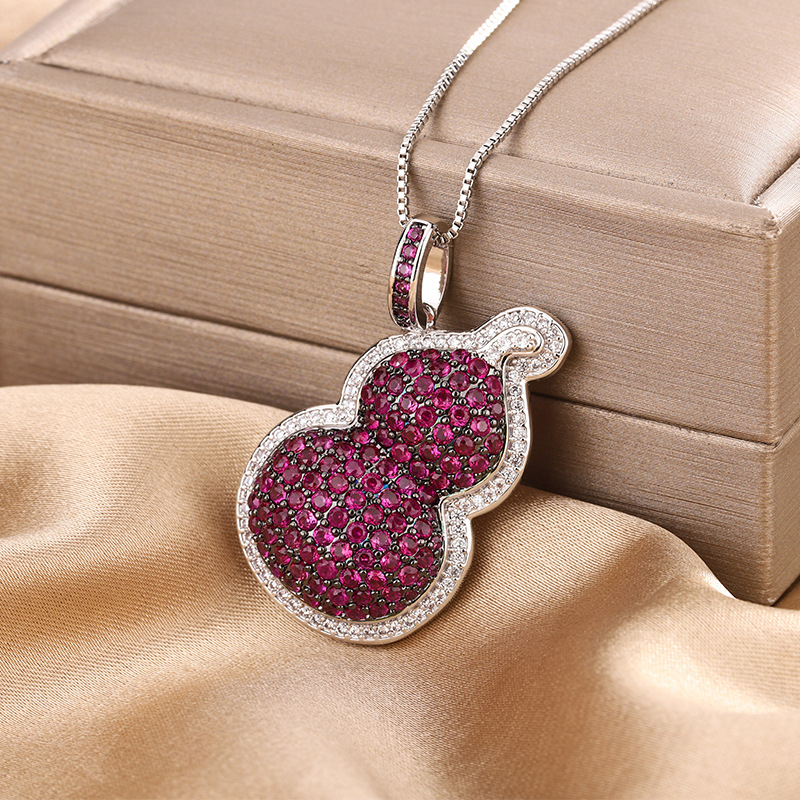 Moterų vario juvelyrinių rinkinių rinkinys: žiedas ir kaklo papuošalas su moliūgo formos pakabuku, dėžutės tipo grandinėlė, deimantinė apdaila