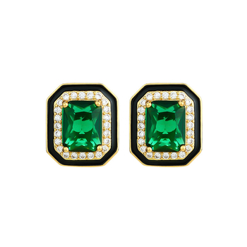 Naušnice — Minimalističke geometrijske, s kamenjem, pozlaćene, za žene, ljeto 2024