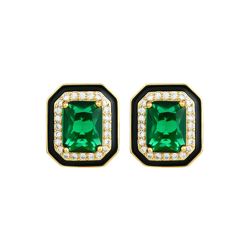 Naušnice — Minimalističke geometrijske, s kamenjem, pozlaćene, za žene, ljeto 2024